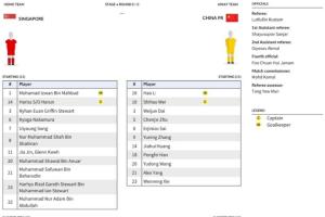 成年国家队首秀！今日中国对阵新加坡友谊赛，李昊首发出战